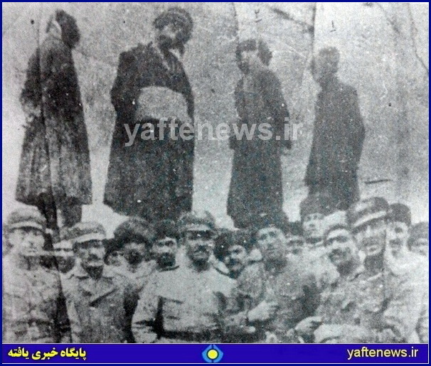 لحظه اعدام سران ایل بیرانوند و مهر علی خان حسنوند که به شیخه خیانت کرد و راه شکتوسط سپهبد امیر احمدی